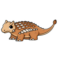 Cute Ankylosaurus Dinosaur Cartoon Clip Art