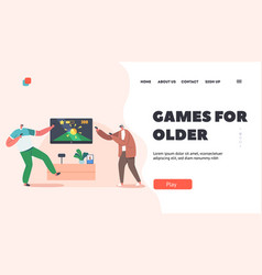 Games For Older Landing Page Template Old Man