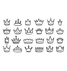 Hand Drawn Crown Simple Sketch Royal King