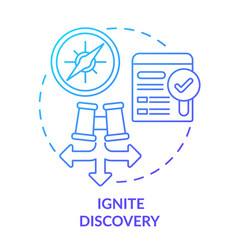 Ignite Discovery Blue Gradient Concept Icon