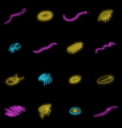 Parasite Icons Set Neon