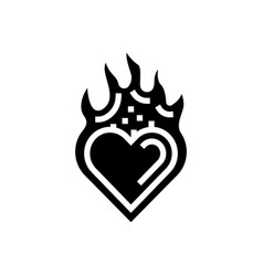 Passion Fire Glyph Icon