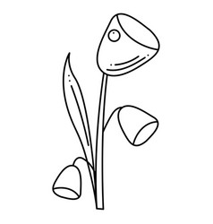 Flower Doodle Abstract Bell Shape