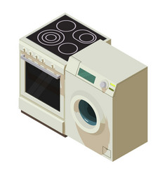 Home Appliance Icon Isometric New Washing