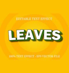 Leaves Text Effect Modern Style