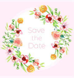 Save The Date Rich Watercolor Floral Background