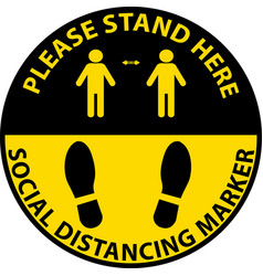 Stand Here Social Distancing Markerpictogramicon