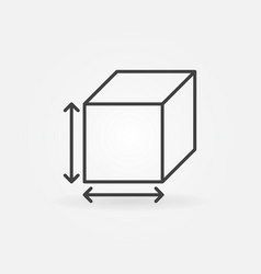 Cube Measurement Concept Icon In Outline Style