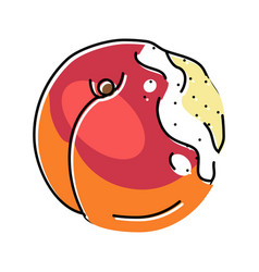 Peach Rotten Food Color Icon