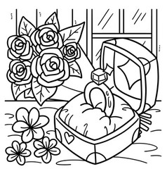 Wedding Ring Coloring Page For Kids