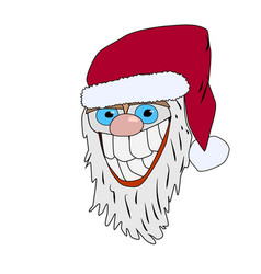 Crazy Santa Isolated On White Background