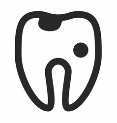 Icon Of Hollow Tooth - Glyph Style