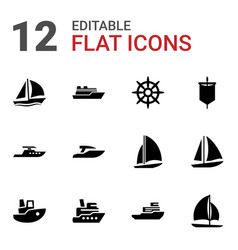 Sailboat Icons Royalty Free Vector Image - Vectorstock