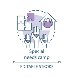 Special Needs Camp Concept Icon Summer