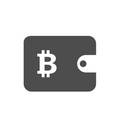 Bitcoin Wallet Silhouette Icon