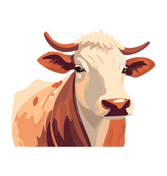 Cute Cow Head Animal Icon