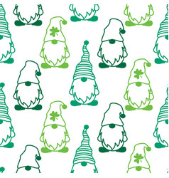 St Patricks Day Gnomes Outline Silhouettes