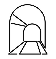 Tunnel Entrance Icon Outline Car Road