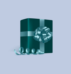 A Gift In Green Wrapping Paper With A Realistic