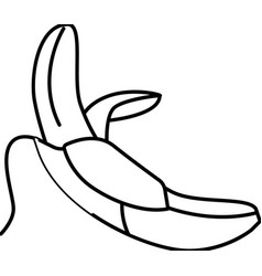 Banana Peel Line Icon