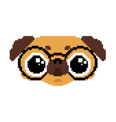 Cute Pug Pixel Art Nice Dog 8 Bit Pet