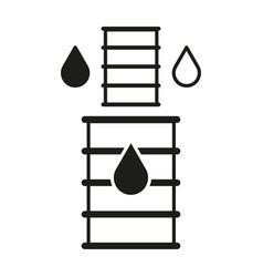 Oil Barrel Icon With Droplets