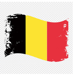 Belgium Wavy Grunge Brush Flag Design