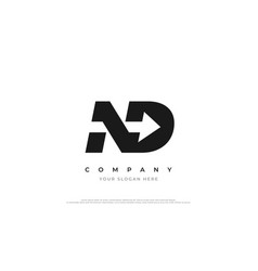 Initial Letter Nd Arrow Logo Design