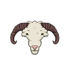 Sheep Animal Head Cartoon Wildlife Character Art