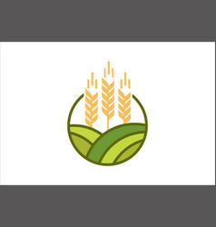 Wheat Farm Logo Design Template