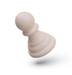 White Pawn In Inclined Position Chess Piece