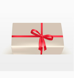 A Gift Or Parcel In Light Wrapping Paper With A