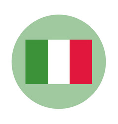 An Icon Of The Italian Flag Inside A Round Circle