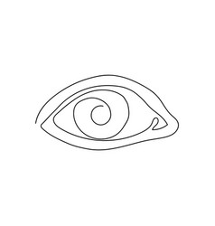 Human Eye One Line Art Continuous Line Drawing