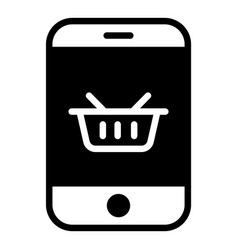 Mobile Payment Black Icon Shopping And Discount