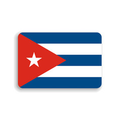 Rounded Rectangle Flag Of Cuba