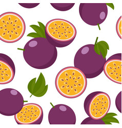 Seamless Pattern With Passion Fruit Tropical