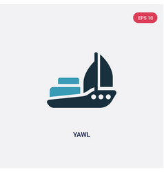 Two Color Yawl Icon From Transportation Concept