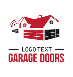 Residential House Garage Doors Icon Logo