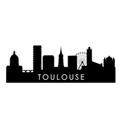 Toulouse Skyline Silhouette Black City