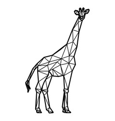 Giraffe Side View Polygonal