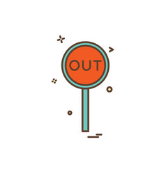 Out Decision Umpire Icon Design