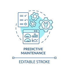 Predictive Maintenance Turquoise Concept Icon