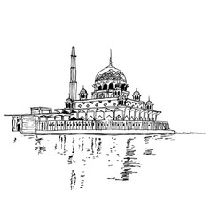 Drawing Sketch Putra Mosque Malaysia