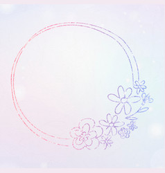 Floral Wreath Glitter Border