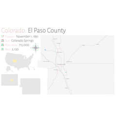 Map El Paso County In Colorado