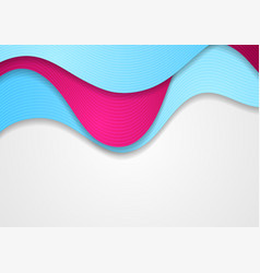 Pink And Blue Abstract Wavy Corporate