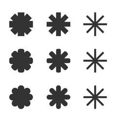 Snow Flake Star Cold Ice Icon Symbol Set