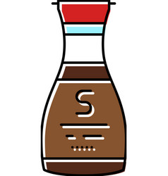 Soy Bottle Sauce Food Color Icon