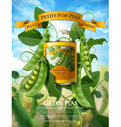 Canned Young Peas Ads Poster